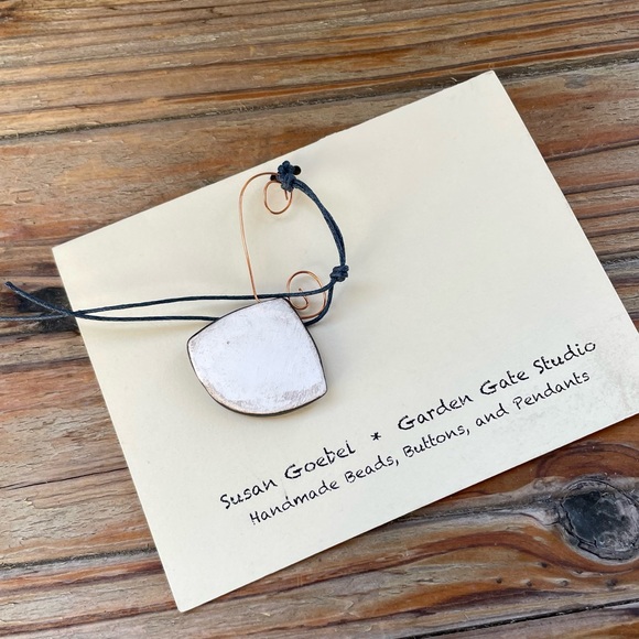 Sign Cancer Zodiac Pendant Astrology Necklace Purple Ceramic Artisan Made - Picture 4 of 16